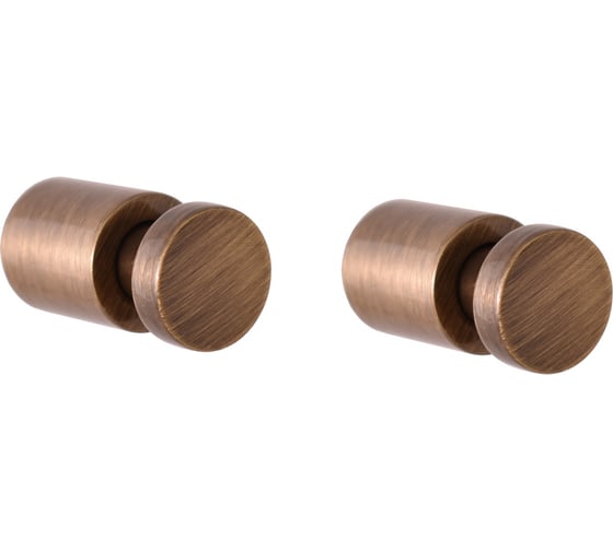 Изображение товара Крючок RavSlezak круглый 30 мм, в комплекте 2 шт., цвет бронза COA0103/30SM