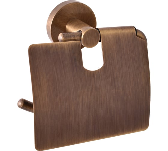 Изображение товара Настенный держатель туалетной бумаги RavSlezak 142 мм, с крышкой, цвет бронза COA0400SM
