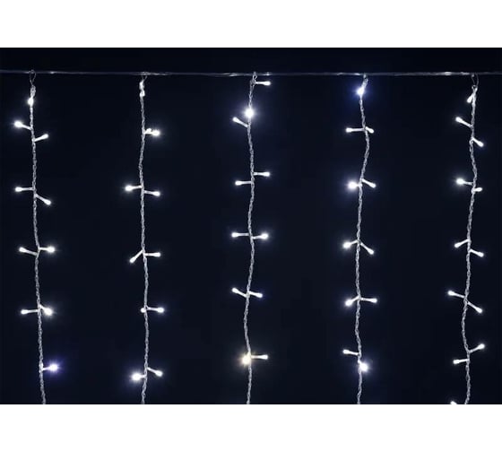 Изображение товара Гирлянда-занавес IEK 1.5x1.5 м, 160 светодиодов, ip20, прозрачный, 230 В LGDB201-2-160-L1-T-S-20