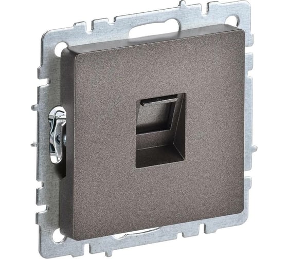 Изображение товара Компьютерная розетка rj45 IEK Brite рк10-бртб категория 5e, темная бронза BR-K10-1-K45