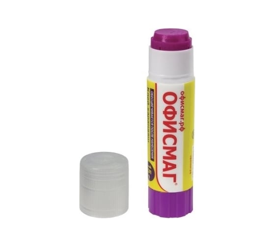 Изображение товара Клей-карандаш ОФИСМАГ 15 г, обесцвечивающийся после высыхания 225963