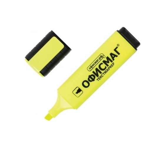 Изображение товара Текстовыделитель ОФИСМАГ желтый, линия 1-5 мм 151203