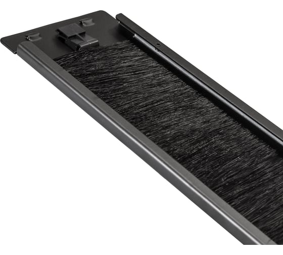 Изображение товара Кабельный органайзер ExeGate c щеточным вводом BP19-2UM-TL 19дюйма 2U, металлический, быстросъемный, цвет черный, RTL 292877