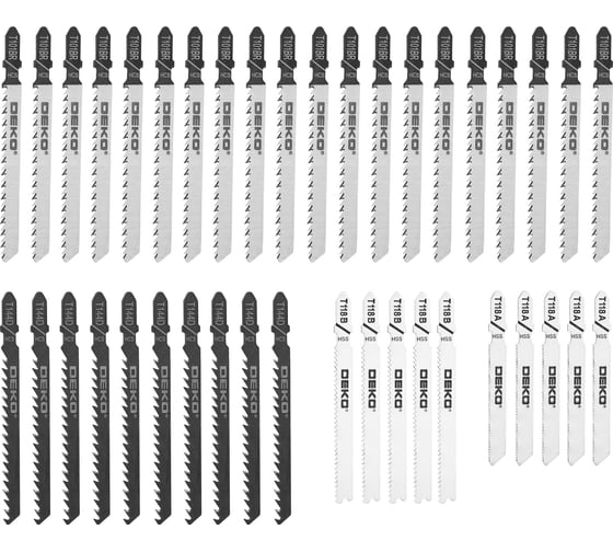 Изображение товара Набор пилок по дереву и металлу JSB40 40 шт для лобзика DEKO 063-4346