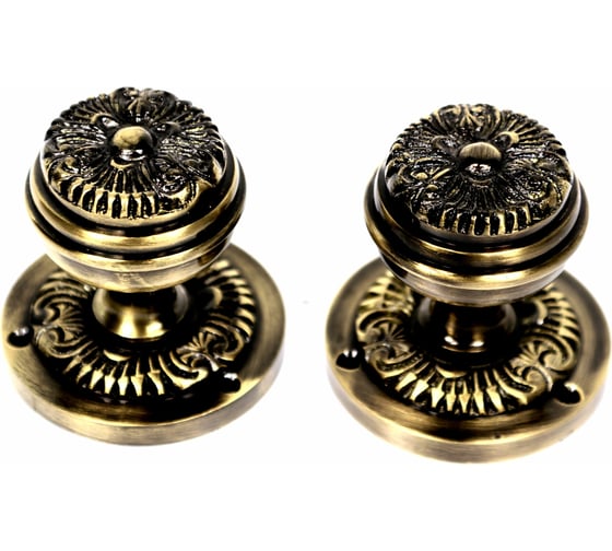 Изображение товара Ручка-кнопка Левша (коллекция) дверная L.Baskerville LB-704 S d50mm старая бронза У2-0039.СБ