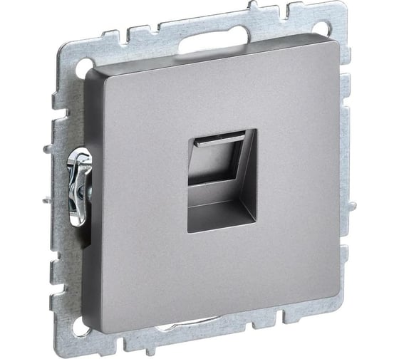 Изображение товара Компьютерная розетка rj45 IEK Brite рк10-брс категория 5e, сталь BR-K10-1-K46