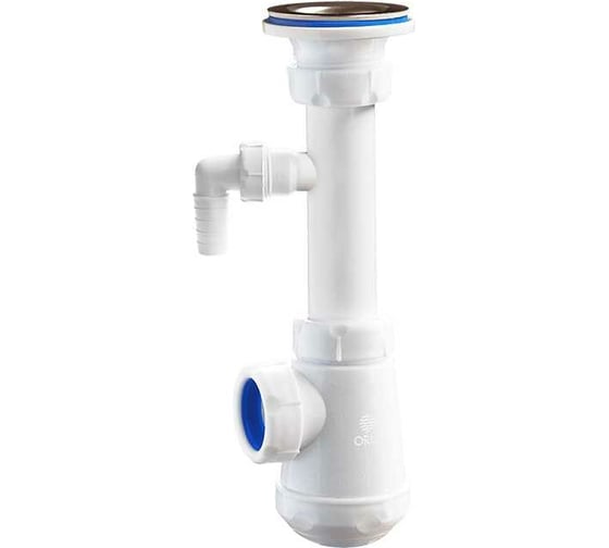 Изображение товара Сифон ORIO Чик бутылочный 1 1/4x32, с удлиненным патрубком, с одним отводом М-3207