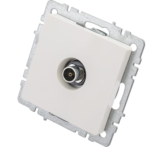 Изображение товара Оконечная розетка TV IEK Brite ртв11-0-брб белый BR-A10-O-K01