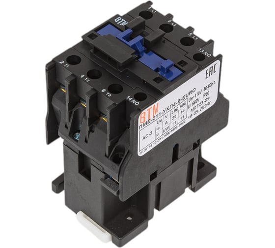 Изображение товара Пускатель ВТМ (S) ПМЕ-211-25А-110АС-(1з)-УХЛ4-В-EURO ВТМ00058579