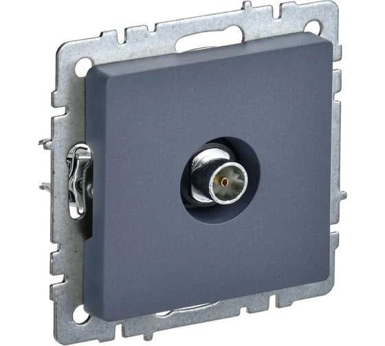 Изображение товара Оконечная розетка TV IEK Brite ртв11-0-брм маренго BR-A10-O-K35