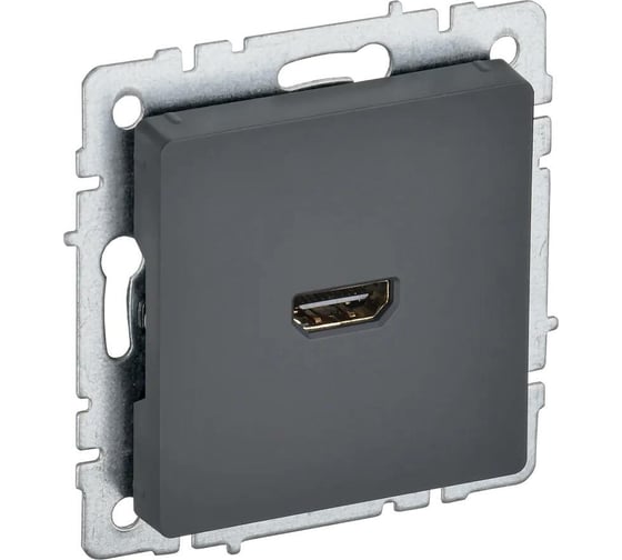 Изображение товара Розетка hdmi IEK Brite рhdmi-0-брг графит BR-H10-K53