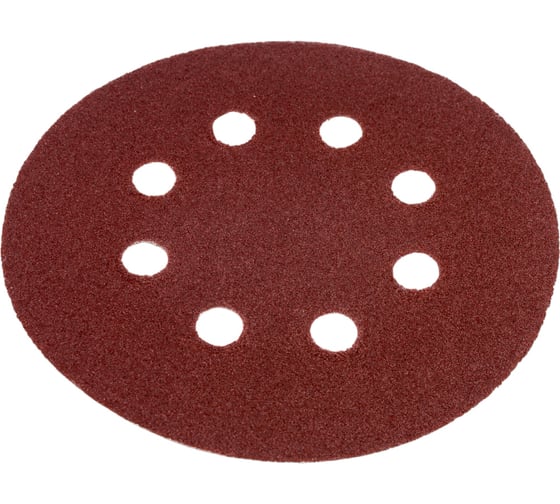 Изображение товара Круг 125 мм, Р80, абразивный, самозацепляемый, с отверстиями, 10 шт MOSTEK 3412508