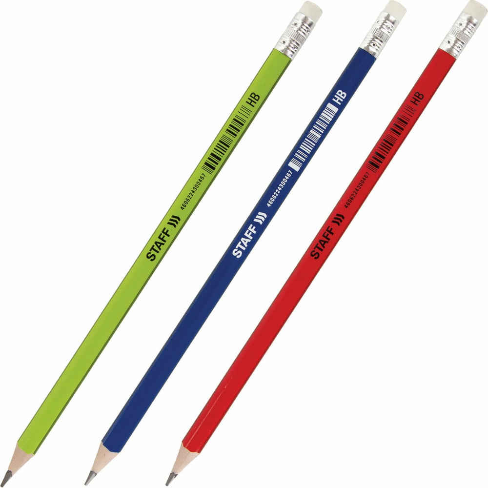 Чернографитный карандаш Staff пластиковый чернографитный карандаш staff