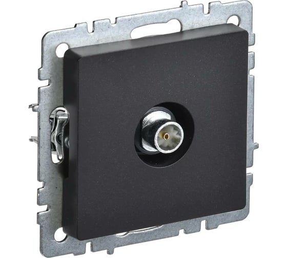 Изображение товара Оконечная розетка TV IEK Brite ртв11-0-брч черный BR-A10-O-K02