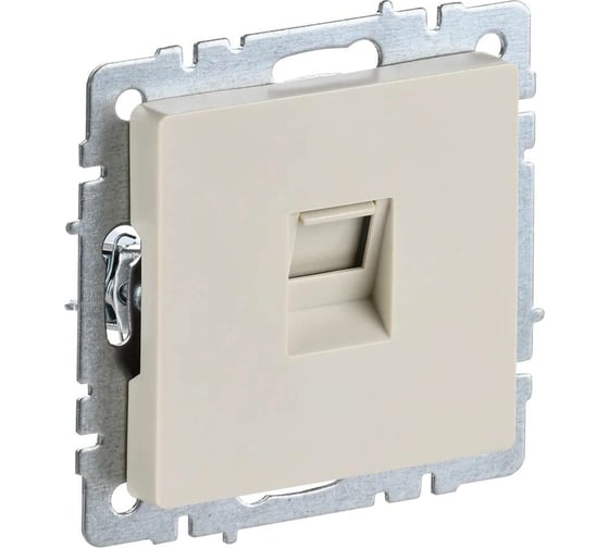 Изображение товара Компьютерная розетка rj45 IEK Brite рк10-бркр категория 5e, бежевый BR-K10-1-K10