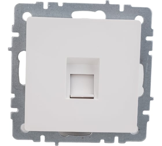 Изображение товара Компьютерная розетка rj45 IEK Brite рк10-брб категория 5e, белый BR-K10-1-K01