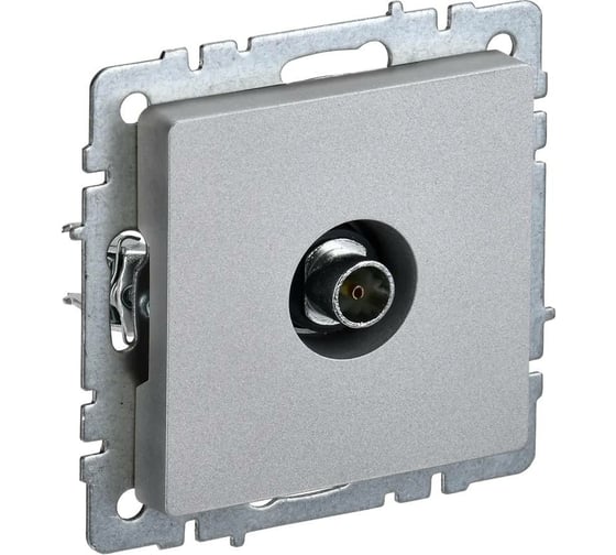 Изображение товара Оконечная розетка TV IEK Brite ртв11-0-бра алюминий BR-A10-O-K47