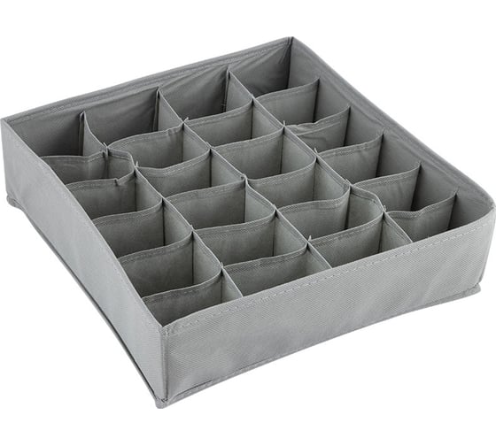 Изображение товара Коробка для хранения Рыжий кот 24 ячейки, серая 103073