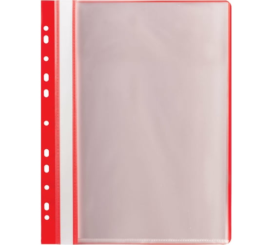 Изображение товара Папка Staff Everyday 10 вкладышей с перфорацией, мягкая, красная, 0.16 мм 224976