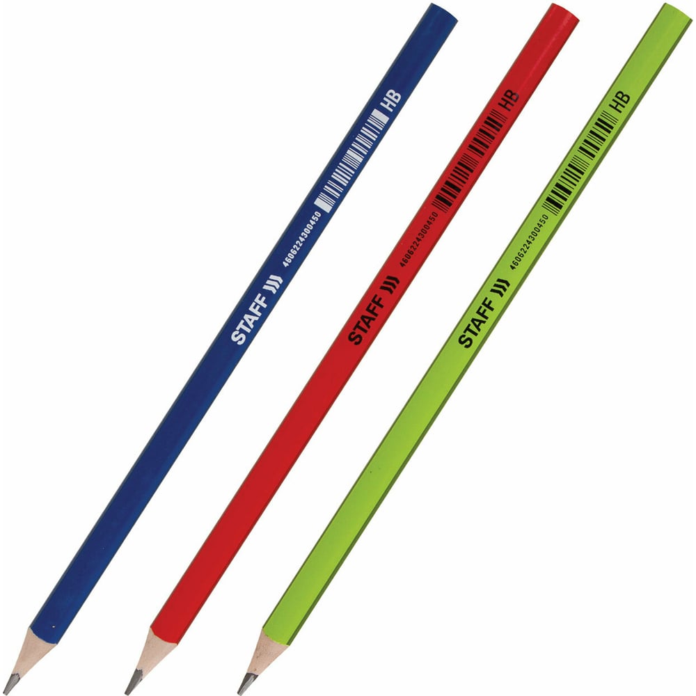 Пластиковый чернографитный карандаш Staff карандаш чернографитный 2 0 мм happy graphix самолеты hв трёхгранный