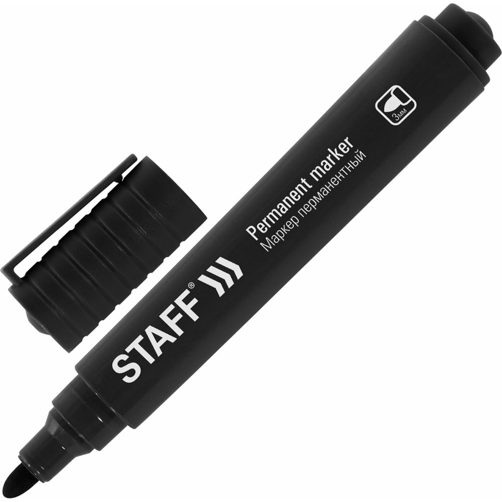 Перманентный маркер Staff маркер перманентный 2 5 мм centropen 2670 тонкий линия 1 мм серебристый