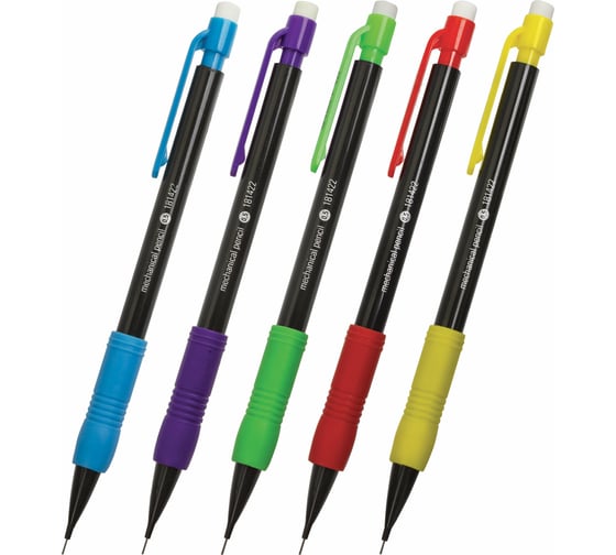 Изображение товара Механический карандаш Staff 0.5 мм, College Mp-422, ластик, резиновый грип, корпус черный, детали ассорти 181422