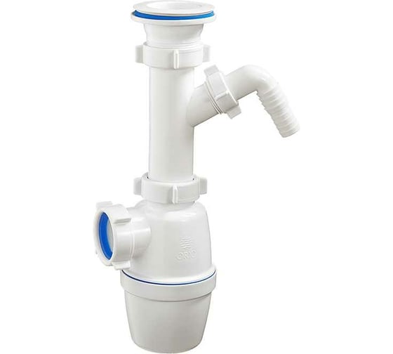 Изображение товара Бутылочный сифон ORIO 1 1/2 40 с пластиковой решеткой D-70мм, с одним отводом А-7005