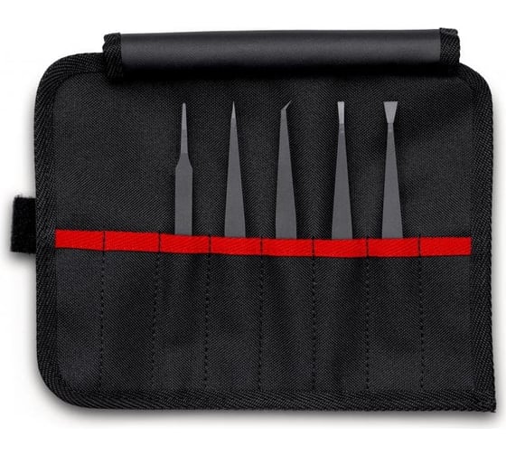 Изображение товара Набор пинцетов Knipex углепластиковых ESD, 5 пр. KN-920005ESD