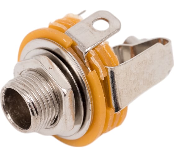 Изображение товара Разъем аудио Pro Legend 6.35мм гнездо стерео металл на корпус с отключением с гайкой PL2142