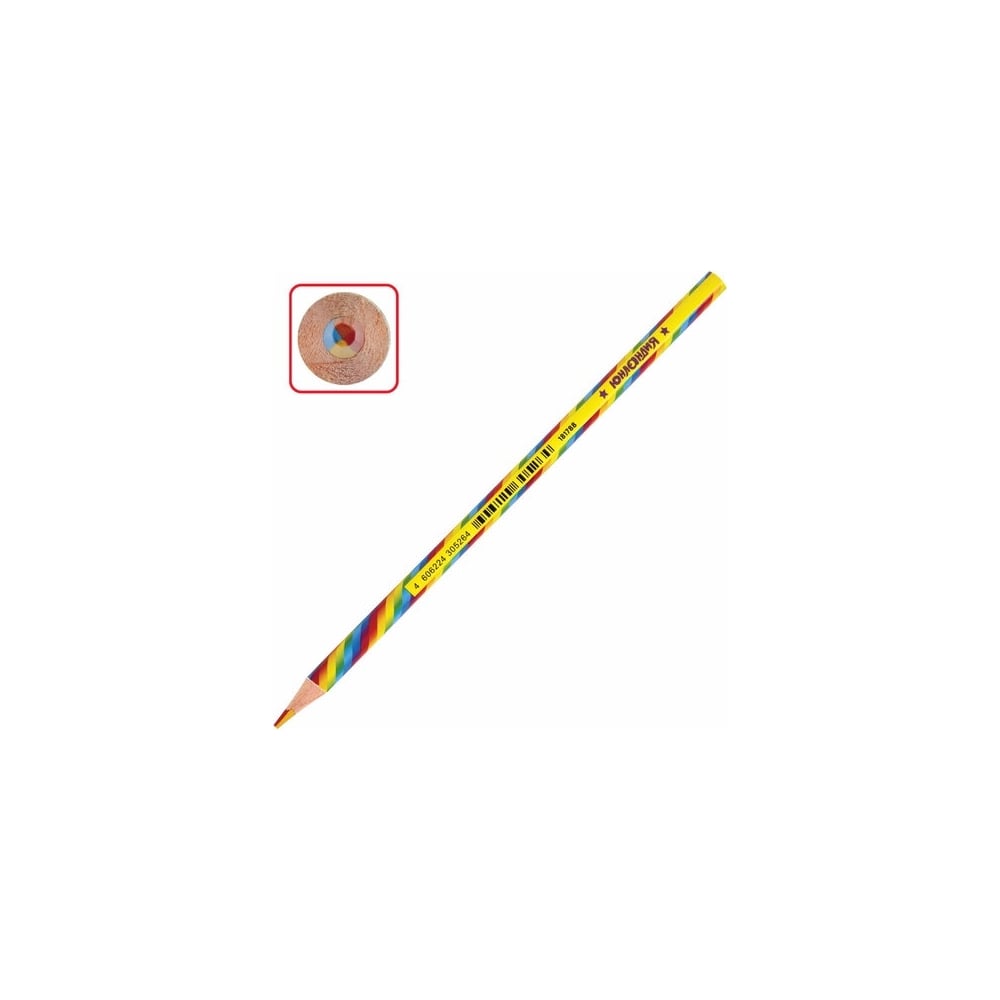 Изображение товара Карандаш ЮНЛАНДИЯ Magic многоцветный мягкий 1 шт пластиковая туба