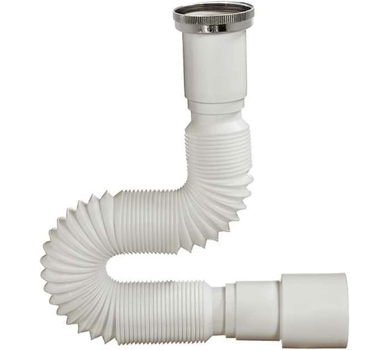 Изображение товара Гибкая труба ORIO 1 1/2x40/50, с латунной гайкой хром, длина 650мм АС-1013М