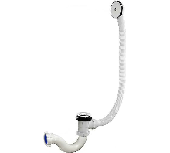 Изображение товара Сифон для ванны ORIO 1 1/2x40, S -тип, клик-клак, с переливом перелив и слив-металлические А-2008
