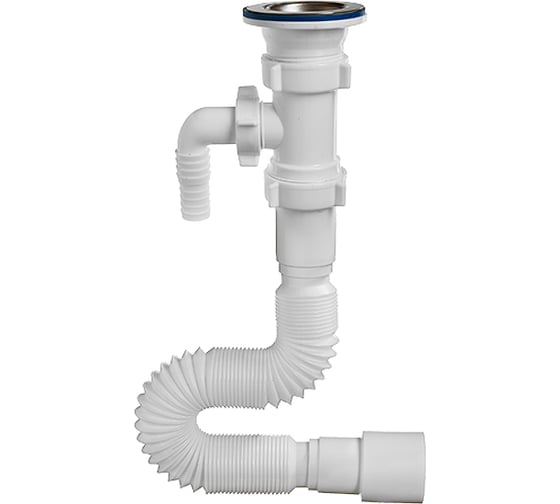 Изображение товара Гибкая труба ORIO с выпуском 1 1/2x40/50, с одним отводом, длина 925 мм А-30175