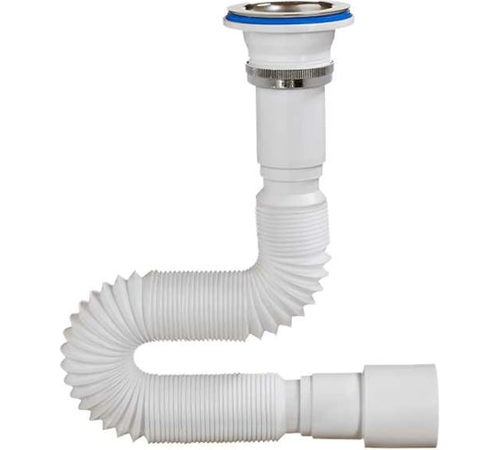 Изображение товара Гибкая труба ORIO с выпуском 1 1/2x40/50, с латунной гайкой хром, длина 850 мм А-3017М