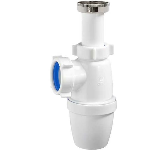 Изображение товара Бутылочный сифон ORIO 1 1/4x40, малый корпус без выпуска, с латунной гайкой хром А-3200М