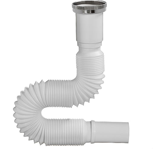 Изображение товара Гибкая труба ORIO 1 1/2x32, с латунной гайкой хром, длина 650мм АС-1017М