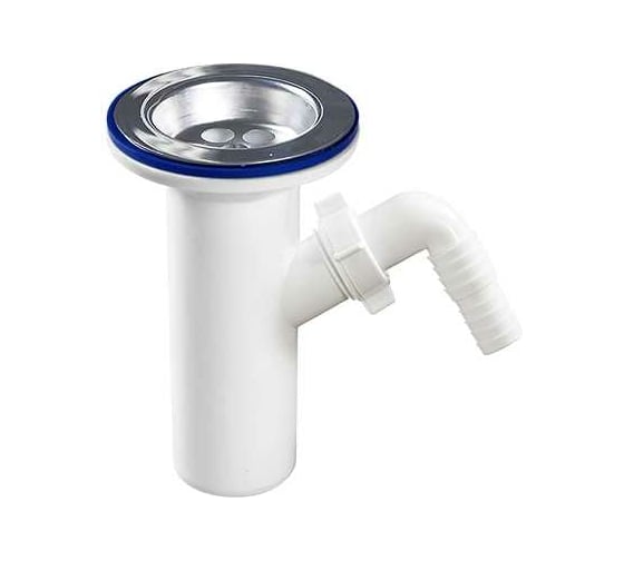 Изображение товара Литой выпуск ORIO с решеткой из нержавеющей стали D-70 мм, с одним отводом, выходное отверстие 40мм А-4205-2