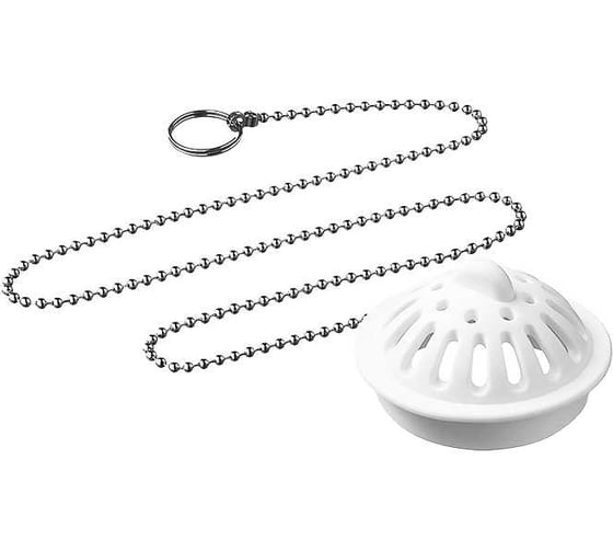 Изображение товара Ситечко-пробка ORIO для раковин и ванн диаметром 40 мм с латунной цепочкой 50 см А-4078-1