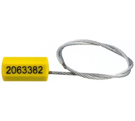 Изображение товара Пломба ТПК Технологии Контроля зпу "тк трос призма" 1,8/500мм, упаковка 100 шт., цвет: желтый 24187