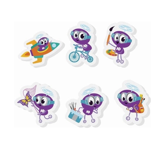 Изображение товара Фигурный ластик ЮНЛАНДИЯ Юнландик 45x30x8 мм, ассорти 228716