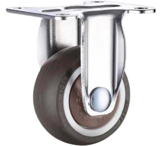 Изображение товара Неповоротное колесо Brante 50 мм, с подшипником tpr, серая резина 104219