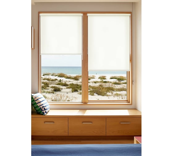 Изображение товара Рулонные шторы Эскар, лайт цвет крем 43x160см  7686043160