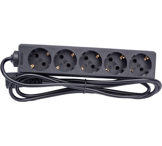 Изображение товара Удлинитель ExeGate для ИБП SPU-5-1,8B 5 евророзеток с заземлением, 1,8м, вилка IEC320-C14 UPS, черный 221202