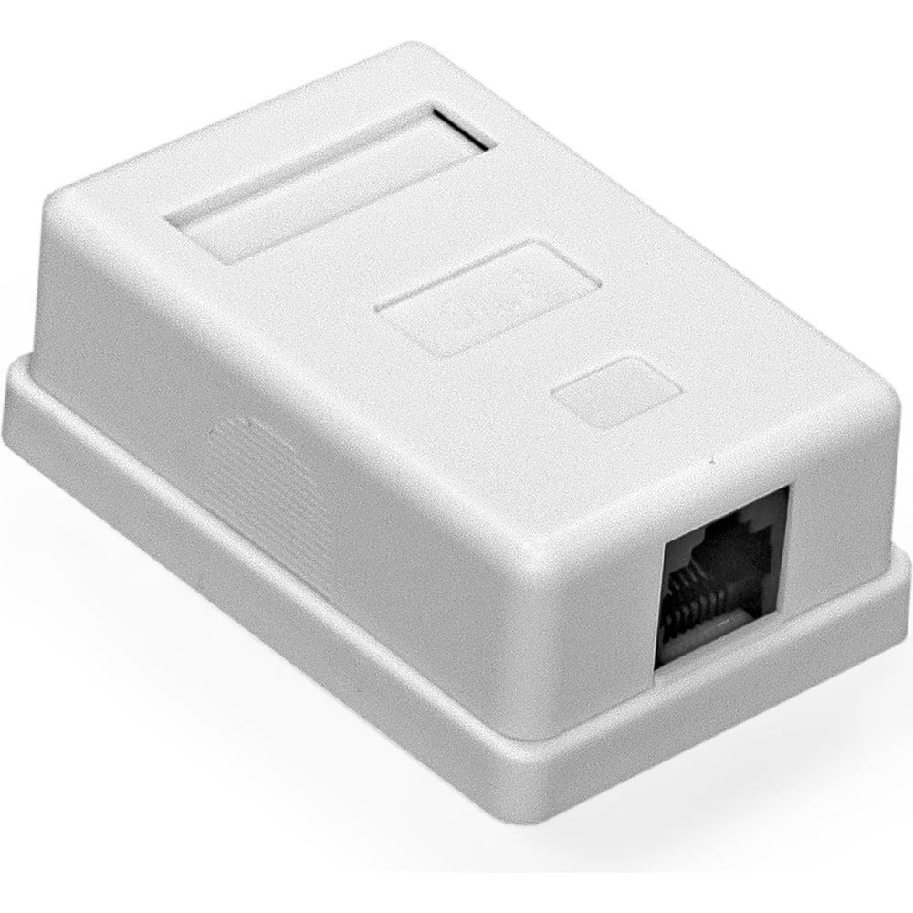 Изображение товара Внешняя розетка ExeGate SM1-RJ45-C6 для сетевых кабелей категории 6 IP20