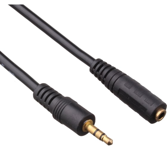 Изображение товара Звуковой удлинитель ExeGate EX-CCA-423-5.0 3.5mm Jack M 3.5mm Jack F, 5м, позолоченные контакты 205310