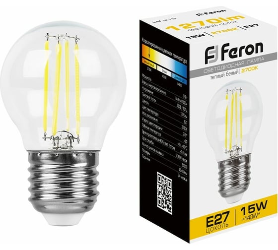 Изображение товара Светодиодная лампа FERON LB-515 Шарик E27 15W 2700K 38252