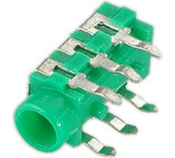 Изображение товара Разъем аудио Pro Legend 3.5мм гнездо стерео пластик на плату зеленый PL2120