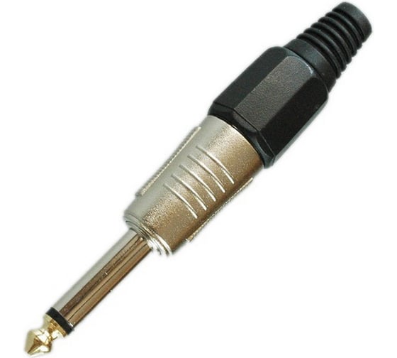 Изображение товара Разъем аудио Pro Legend 6.35мм штекер моно металл цанга на кабель, черный PL2125