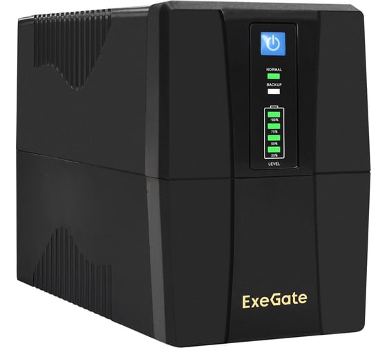 Изображение товара Источник бесперебойного питания ExeGate Power Back BNB-1000.LED.AVR.4C13.RJ.USB 1000VA 550W, LED, AVR, 4C13, RJ45 11, USB, Black 292784