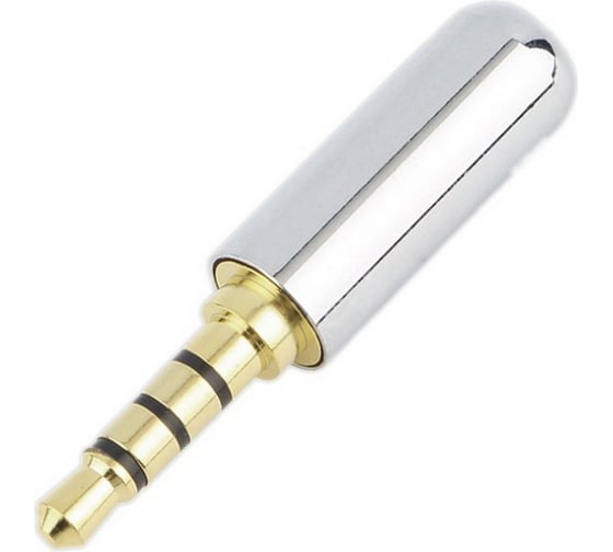 Изображение товара Разъем аудио Pro Legend 3.5мм штекер 4C металл на кабель в мини корпусе, Gold PL2109